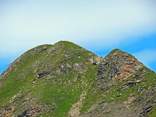 Κορυφή Των Άλπεων Laeuber Lauber Μεταξύ Των Κοιλάδων Gaentel Gantel — Φωτογραφία Αρχείου