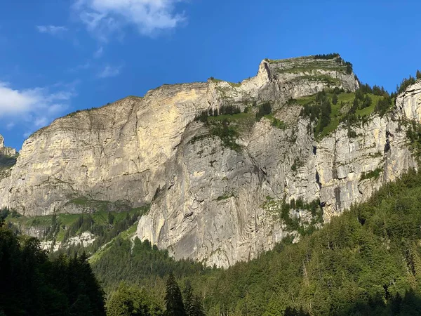 Alpine Peak Vorstegg Melchtal Valley Uri Alps Mountain Massif Melchtal — Stock Photo, Image