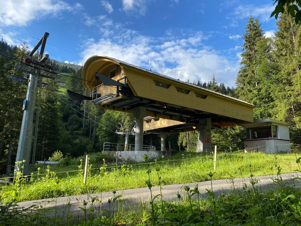 Ascenseur Télécabine Télécabine Monoculaire Stoeckalp Melchsee Frutt Gondelbahn Ein Seil — Photo