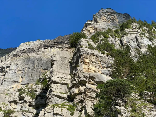 Rocas Piedras Los Alpes Uri Suizos Macizo Montaña Melchtal Cantón —  Fotos de Stock