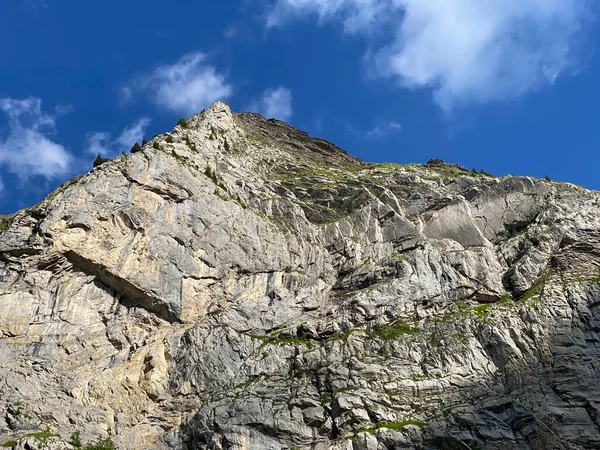 Alpesi Csúcs Schnidengraetli Vagy Schnidengratli Melchtal Völgy Felett Uri Alpokban — Stock Fotó