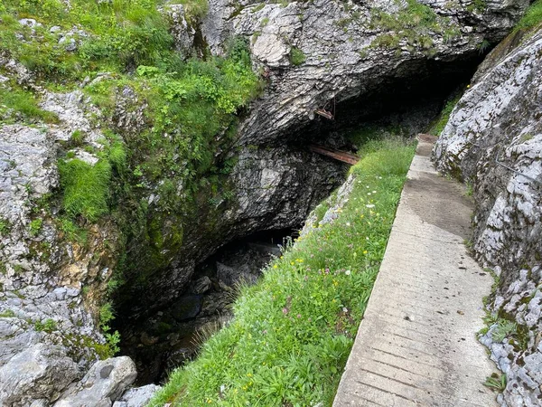 Abyss Staeubiloch Staubiloch Lake Melchsee Cave Lake Melch Melchtal Canton — Stock Photo, Image