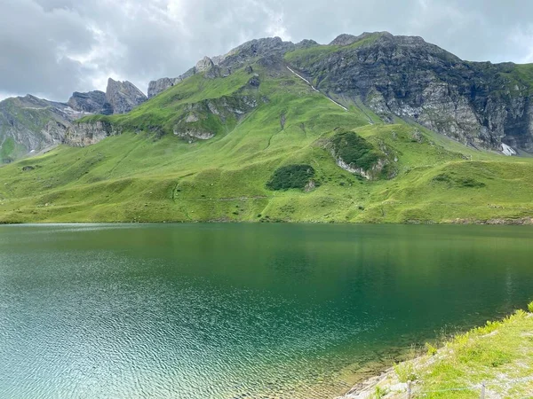 Lago Alpino Melchsee Melch Lake Nel Massiccio Delle Alpi Uri — Foto Stock