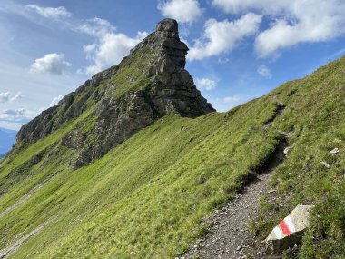 Melchtal Alp Vadisi 'nin yamaçlarında ve Uri Alp Dağları' nda bulunan Kerns Kanton of Obwald, İsviçre (Kanton Obwalden, Schweiz)
