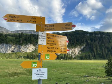 Melchtal Alp Vadisi 'nin yamaçlarında ve Uri Alp Dağları' nda bulunan Kerns Kanton of Obwald, İsviçre (Kanton Obwalden, Schweiz)