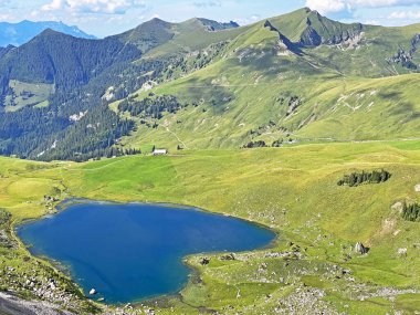 Uri Alp Dağları 'ndaki Seefeldsee ya da Seefeld Gölü, Sachseln - Obwald Kantonu, İsviçre (Kanton Obwalden, Schweiz)