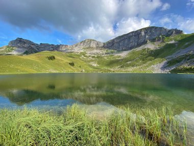 Uri Alp Dağları 'ndaki Seefeldsee ya da Seefeld Gölü, Sachseln - Obwald Kantonu, İsviçre (Kanton Obwalden, Schweiz)