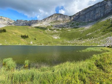 Uri Alp Dağları 'ndaki Seefeldsee ya da Seefeld Gölü, Sachseln - Obwald Kantonu, İsviçre (Kanton Obwalden, Schweiz)