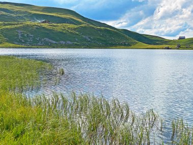 Uri Alp Dağları 'ndaki Seefeldsee ya da Seefeld Gölü, Sachseln - Obwald Kantonu, İsviçre (Kanton Obwalden, Schweiz)