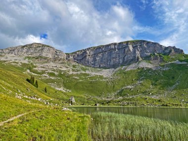 Uri Alp Dağları 'ndaki Seefeldsee ya da Seefeld Gölü, Sachseln - Obwald Kantonu, İsviçre (Kanton Obwalden, Schweiz)