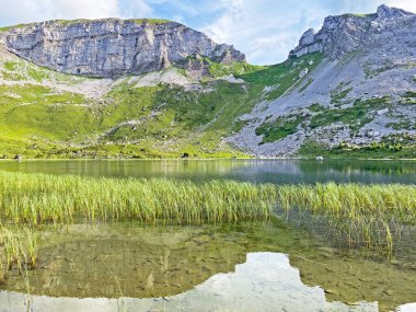 Uri Alp Dağları 'ndaki Seefeldsee ya da Seefeld Gölü, Sachseln - Obwald Kantonu, İsviçre (Kanton Obwalden, Schweiz)