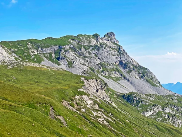 Alpesi Csúcsok Chli Haupt Murmelchopf Haupt Vagy Bruenighaupt Vagy Brunighaupt — Stock Fotó