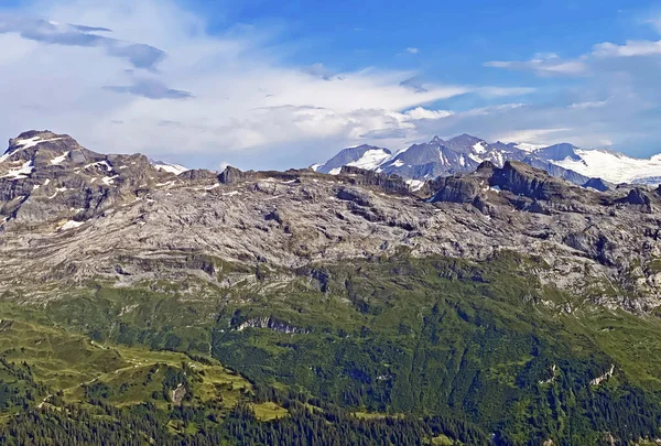 Stenen Rotsen Het Zwitserse Bergmassief Uri Alpen Melchtal Kanton Obwald — Stockfoto