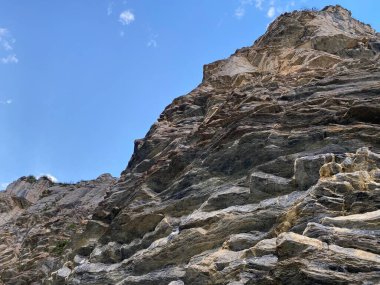 Alp Dağları 'ndaki Melchsee (ya da Melch Gölü) ve Tannensee (ya da Tannen Gölü) dağları arasında Uri Alpleri dağ kütlesi, Melchtal - İsviçre' deki Obwald Kantonu (Kanton Obwalden, Schweiz)