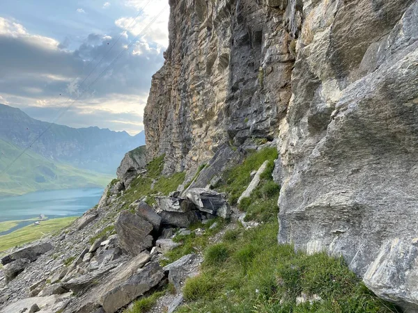 Kletterfelsen Zwischen Melchsee Und Tannensee Bergmassiv Der Urner Alpen Melchtal — Stockfoto