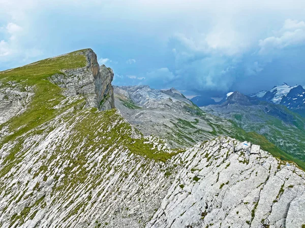 Sommet Alpin Chli Hohmad Dessus Lac Tannensee Lac Tannen Dans — Photo