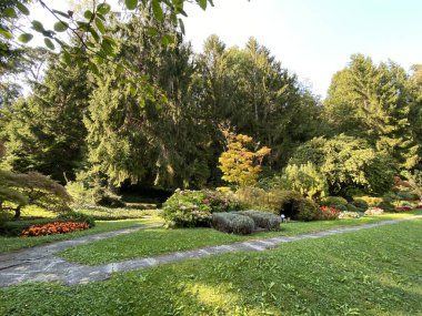 Mezarlığa park et Fluntern / Der Friedhof Fluntern, Zurichberg (Zuerichberg) İlçesi - Zürih (Zuerich), İsviçre / Schweiz
