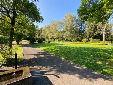 Mezarlığa park et Fluntern / Der Friedhof Fluntern, Zurichberg (Zuerichberg) İlçesi - Zürih (Zuerich), İsviçre / Schweiz