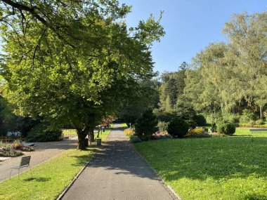 Mezarlığa park et Fluntern / Der Friedhof Fluntern, Zurichberg (Zuerichberg) İlçesi - Zürih (Zuerich), İsviçre / Schweiz