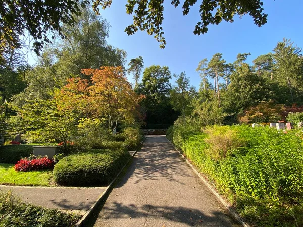 Parque Cementerio Fluntern Graveyard Fluntern Der Friedhof Fluntern Zurichberg Zuerichberg — Foto de Stock