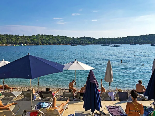Istrian batı kıyıları ve kasaba plajları, Rovinj (Rovigno) - Istria, Hırvatistan / Istarska zapadna obala i gradska kupalista, Rovinj - Istra, Hrvatska
