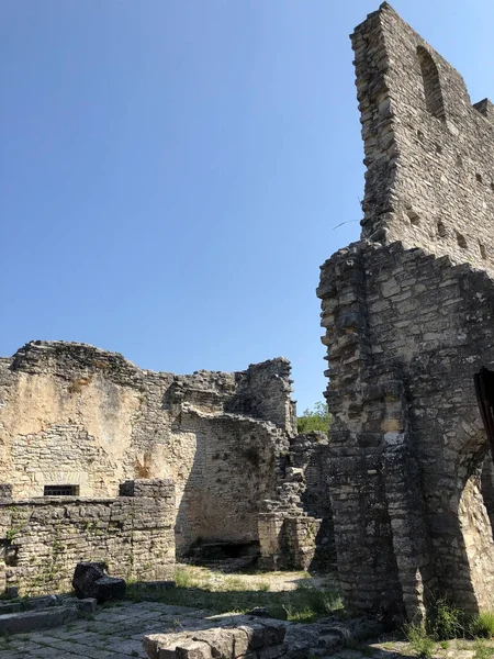 Ruïnes Van Middeleeuwse Stad Dvigrad Duecastelli Docastelli Kanfanar Istrië Kroatië — Stockfoto