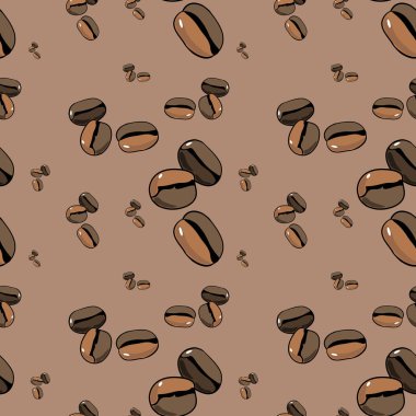 Dikişsiz desen, renk vektör çizim, kahve 
