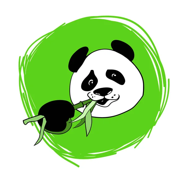 Dessin Vectoriel Illustration Couleur Ours Panda — Image vectorielle