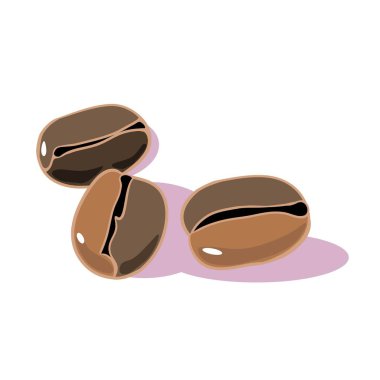 Kafe ve restoranlar için kahve çekirdekleri, vektör illüstrasyon, Görüntü