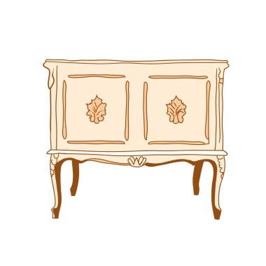 Oyma güzel bacaklar, renk vektör illüstrasyon ile antika vintage tablo Görüntü