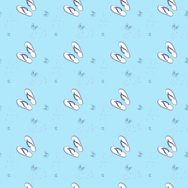 Dikişsiz desen, plaj sezonu, denizde tatil teması kompozisyon, vektör çizilmiş