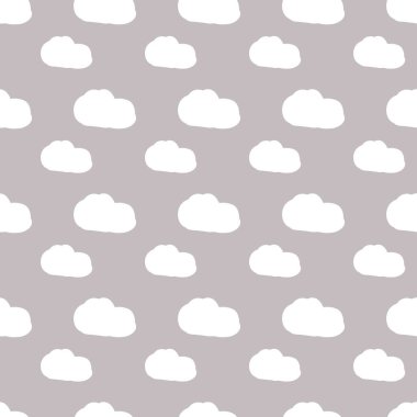 Çocuk dekoru, sevimli çizgi film ile sorunsuz desen, basit vektör çizim