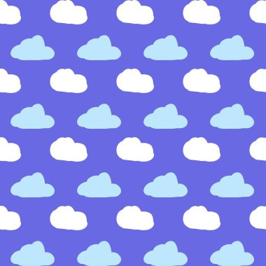 Çocuk dekoru, sevimli çizgi film ile sorunsuz desen, basit vektör çizim