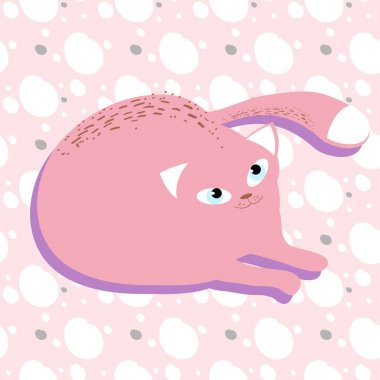 Dekoratif baskı kedi ve arka plan, bezelye içinde Dikişsiz desen, vektör