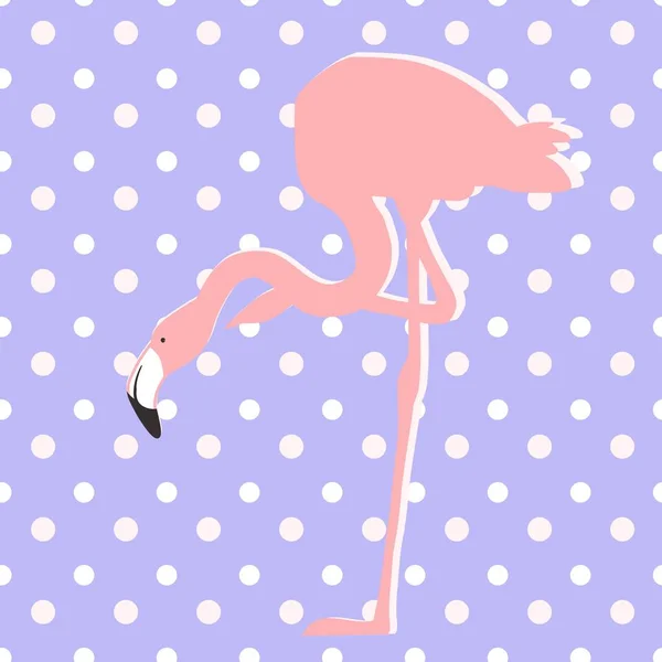 Rosa Flamingo Muster Auf Dem Hintergrund Eines Nahtlosen Musters Erbsen — Stockvektor