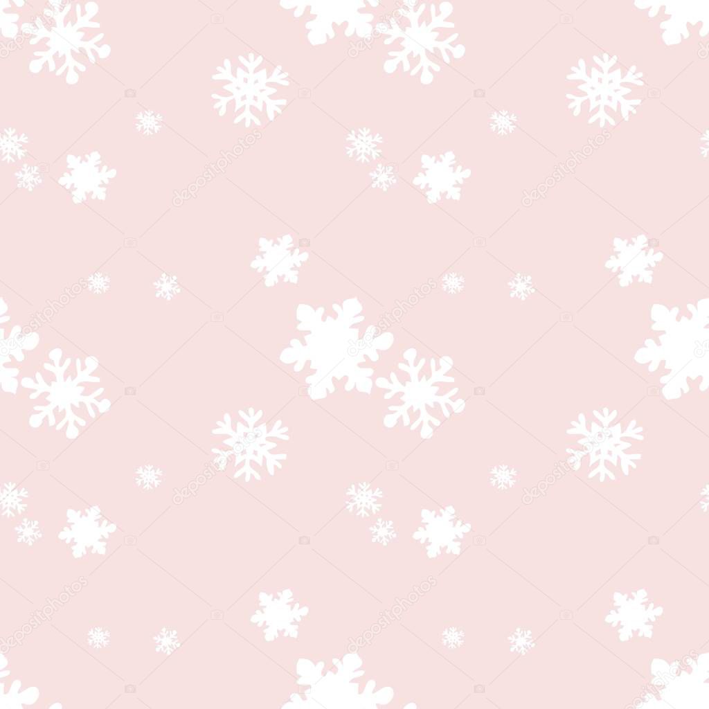 Winter lace snowflakes, on dark background, seamless holiday pattern, in vector