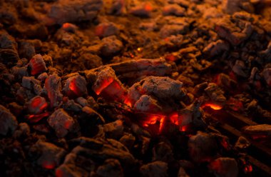 carcoal, alevler, küllerini bir şömine