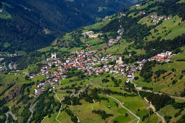 Aerial View City Fliess Austria Tyrol Region — Stock Photo, Image