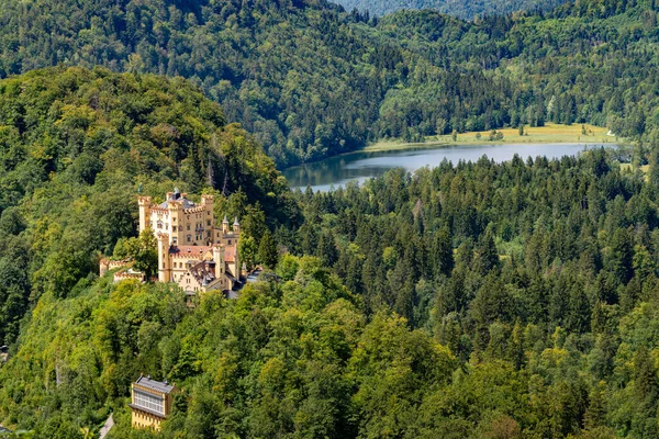 Août 2020 Schwangau Allemagne Vue Aérienne Château Hohenschwangau Schwann Voir — Photo