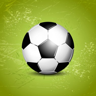Futbol topu soyut yeşil çim alan arka plan - futbol şablon üzerinde