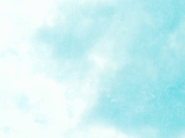 Hafif mavi gökyüzü arka planda beyaz pastel suluboya stil solma