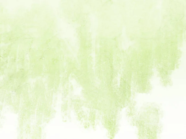 柔和的绿色水彩背景与刷子笔触 — 图库照片