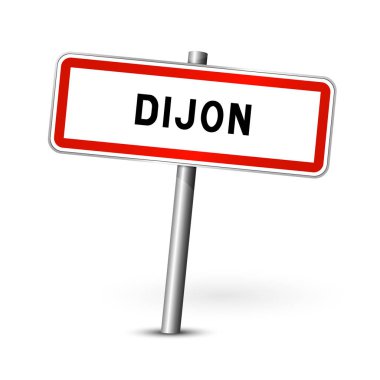Dijon France - şehir yol tabelası - tabela tahtası