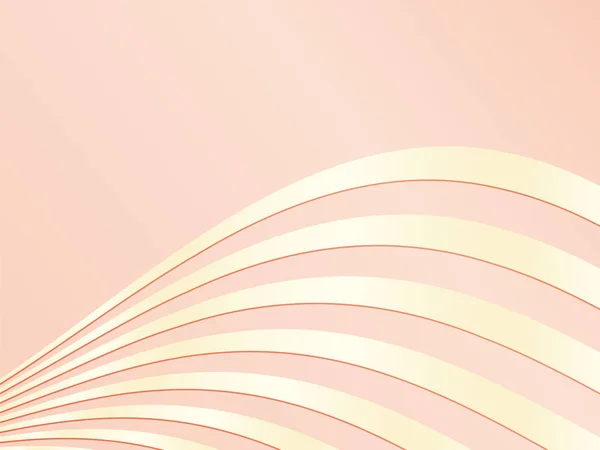 Элегантный Мягкий Розовый Фон Шаблон Золотой Изогнутой Линии — стоковый вектор