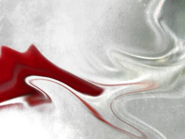 Abstract Painting Digitally Generated Wavy Lines Grey Red White Color — Stock Photo, Image