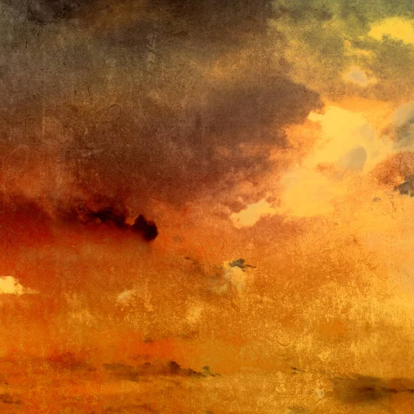 Mörk Grunge Bakgrund Abstrakt Himmel Med Moln Och Solljus — Stockfoto