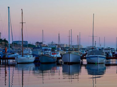 solma ışık limanda tekneler
