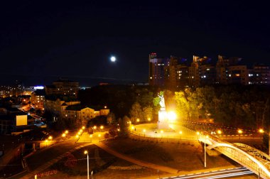 solma ışık gece şehirde trafik