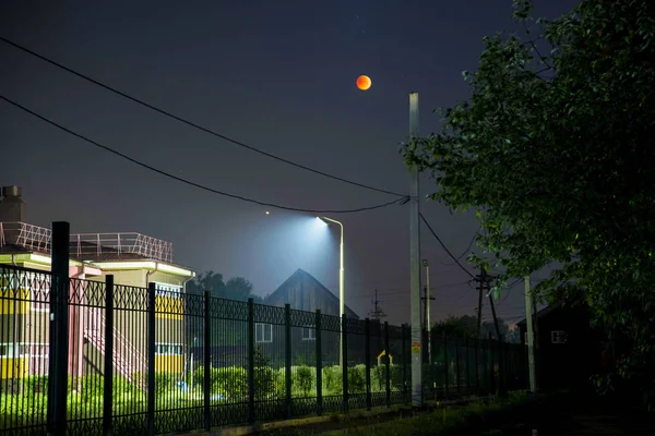 Město Noci Vybledlých Světle — Stock fotografie