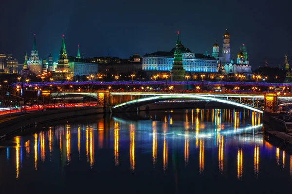 Bridge Night Rather Bright Light — Stock Photo, Image